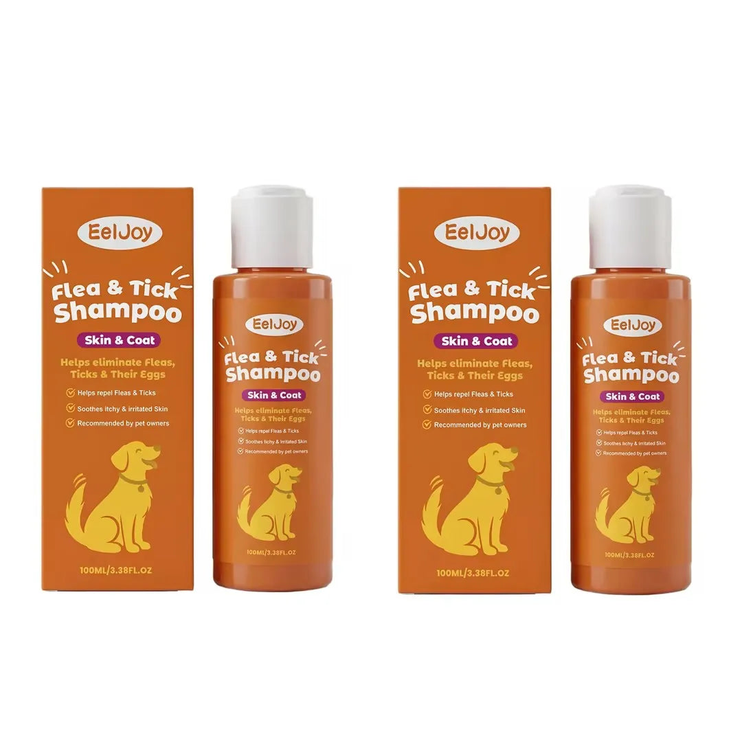 Anti Flea Tick Pet Shampoo Clean Fur Eliminate Fleas Ticks Repel Parasites Soothe Irritated Skin Gentle Dog Cat Grooming Shampoo