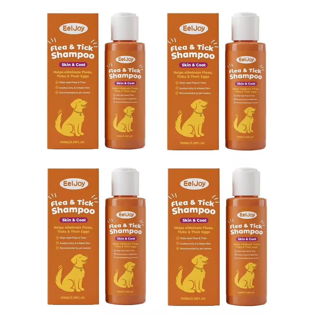 Anti Flea Tick Pet Shampoo Clean Fur Eliminate Fleas Ticks Repel Parasites Soothe Irritated Skin Gentle Dog Cat Grooming Shampoo
