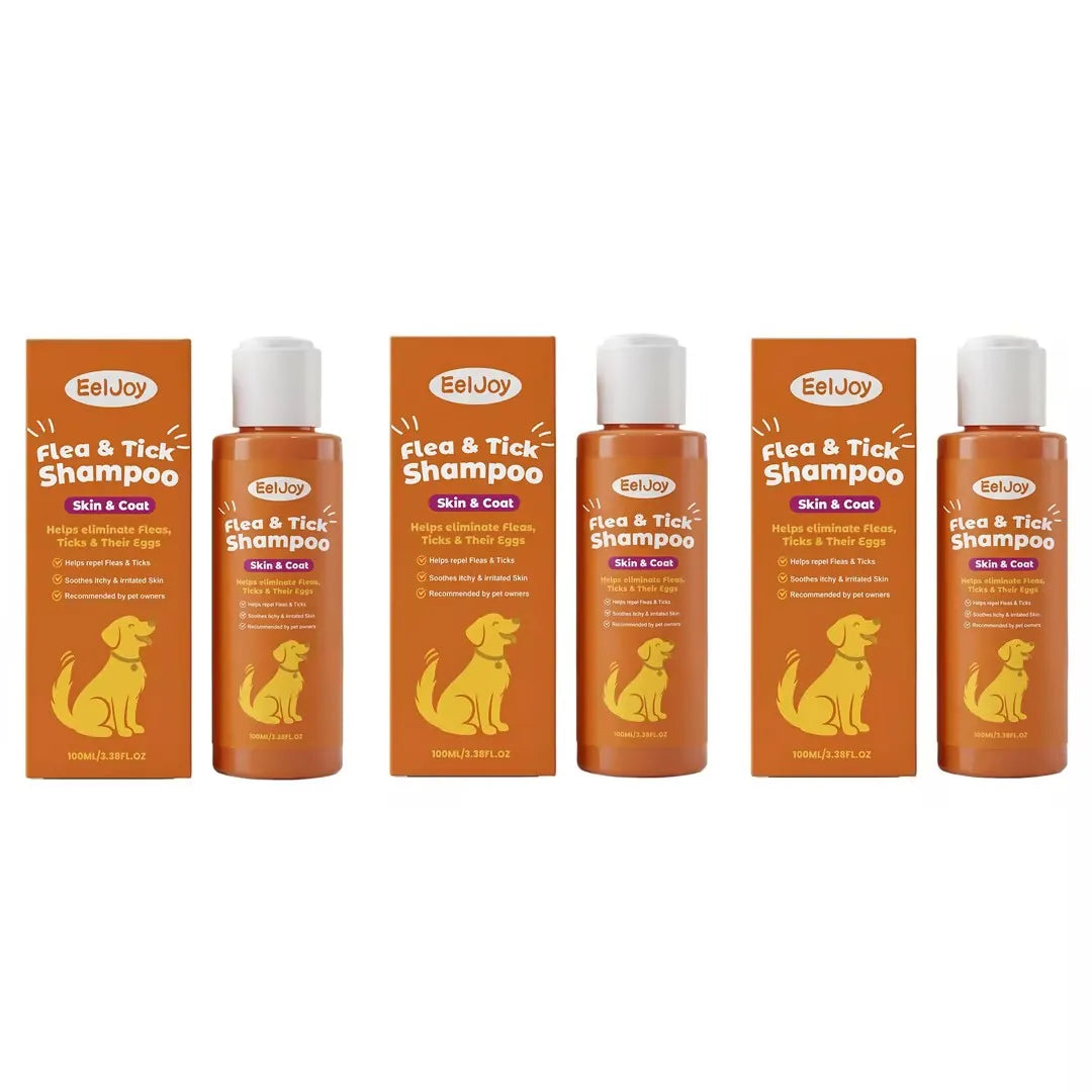 Anti Flea Tick Pet Shampoo Clean Fur Eliminate Fleas Ticks Repel Parasites Soothe Irritated Skin Gentle Dog Cat Grooming Shampoo